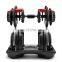 Red Black Adjustable Dumbbell Set 52.5Lb 24Kg For Buy Weights Gym Equipment Fitness Dumbbells Set