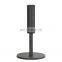 Support Sample Customized Table Top Dinner Decorative Metal Candle Holder Black Candle Stick Holder