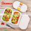 Sunkes compostable sugarcane paper pulp lunch boxes