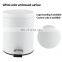2021 Hot selling embossing design round 12L free standing trash can with toilet brush holder washroom two pieces set