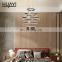 HUAYI Good Quality Artistic Style Hotel Villa Indoor Decoration Iron Aluminum PC Round Pendant Light