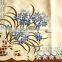 blue and beige luxurious handmade printed fiber optic table cloth wholesale tablecloth lmzc1007(8)K
