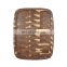Multifunctional custom double-sided acacia kitchen handmade wood cutting board acacia edge grain reversible cutting board