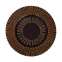 Cheap Embossed Antique Black Glass Charger Plates With Silver Dot Line
