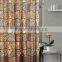 blue and black lines printed polyester shower curtain