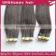 silver hair 40 pieces/bag tape hair extension