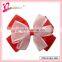 Valentine's day best gift Chinese manufacturer fabric ribbon red bow hair clip for girlfriend (QRJ-0001)