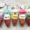 Plush Ice Cream Cane Keychain/Soft Stuffed 11cm High Keychain/Mini Simling Cream Cane Keychain