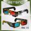 Children Use Anaglyphic 3D Paper Glasses for 3D Book