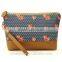 cotton and pu cometic bag with handle cheap price customized brand cometic bag