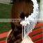 Elegant White Sexy Lace Handmade Embed Rhinestone Tassel Bridal Hairband Wedding Hair Accessories