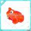 orange clolor pvc frog toy ,Vinyl animal toy