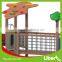 Outdoor Wooden Playground Bridge Swingsets and Playsets with Plastic Slide