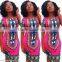 African Dashiki African Dresses Africa Clothing For Women Traditional African National Floral Print Cetak Dashiki Dress short