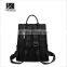 China suppliers wholesale custom black rivet leather bags backpacks