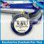 Free design wholesale soft enamel school commemorative medal with silk ribbon