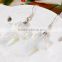 Ladies earrings designs opal pink crystal stone cross drop earrings