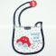 Manufacture polyester material silicone baby bibs cute design custom printed baby bibs