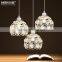 Black 3 Light Chandelier Light, Metal Black Pendant Lamp MD82011