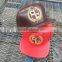 custom leather flat brim stapback cap wholesale