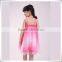 2015 Girls' Sleeveless Harness Dress Kids Skir Beautiful Flowers Children Summer Dress Fast Shipping from OEM Guangzhou Baiyun
