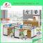 Space-Saving Dual Linear Cubicles Modern Office Partition Workstation