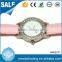 Fancy Design Popular Fashion Diamod Dial Girl's Leather Bracelet Watch