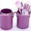 Wholesale 8 pcs Eyeshadow Brusher Makeup Brush Set With Circular Purple Case SV009586