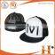Summer trucker snapback cap mesh cap 5 panels flat brim snapback cap/hay