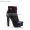 Sexy high heel platform ankle boots botas mujer moroccan kilim boots shoes