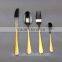 Golden stainless steel tableware set wedding gift set