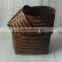 Brown color bamboo storage with and without fabric basket