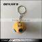 Hot sale custom engraved plastic smart football shaped clubkeychain