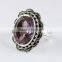 Love Lyrics !! Bezel Setting Amethyst 925 Sterling Silver Ring, Indian Silver Jewelry Supplier, Silver Jewelry India