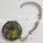  stock green plants pattern folding compact mirror purse hanger in bulk made in china