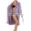 Women's Jacquard Fleece Plush Robe--Grap