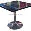 2014 hot sales restaurant table with chrome leg