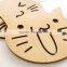 Plywood Carved Cartoon Animal Shape Wooden Cup Coaster Cup Saucers