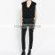 Fashion Black Punk Style Antique Slider Zipper Pants For Cool Girls