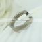 popular wedding silver ringwith 316L stainless steel CZ ring