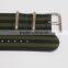Black Grey Black Gray Stripe Nylon Canvas Wrist Watch Band