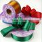 wholesale top quality colored shimmer single face 100% polyester satin ribbon for hair bow materials