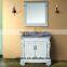 WTS-1522 40'' modern Neoclassical Wooden White double Sink Marble Top Bathroom Cabinet