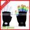 Fashion flashing gloves raver black out light show 7 colors RGB led gloves