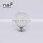 1 3/8 inch chrome plated zinc base clear crystal handle