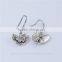 Latest Trends Earrings Multicolor Diamond Butterfly Hanging Earring Wholesale Silver Earring