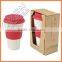 Eco-Friendly Feature and Bamboo Material Eco bamboo fiber cup with lids and sleeve