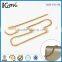 Fashion Yellow Gold Flat Tote Metal Handbag Chains Straps Purse Handle