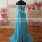 Blue Chiffon Ruffled Sweetheart Customized Prom Party Evening Dresses Vestidos PD034 Real Sample Pictures Dresses