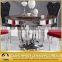 Round Chrome Stainless Steel Dining Table